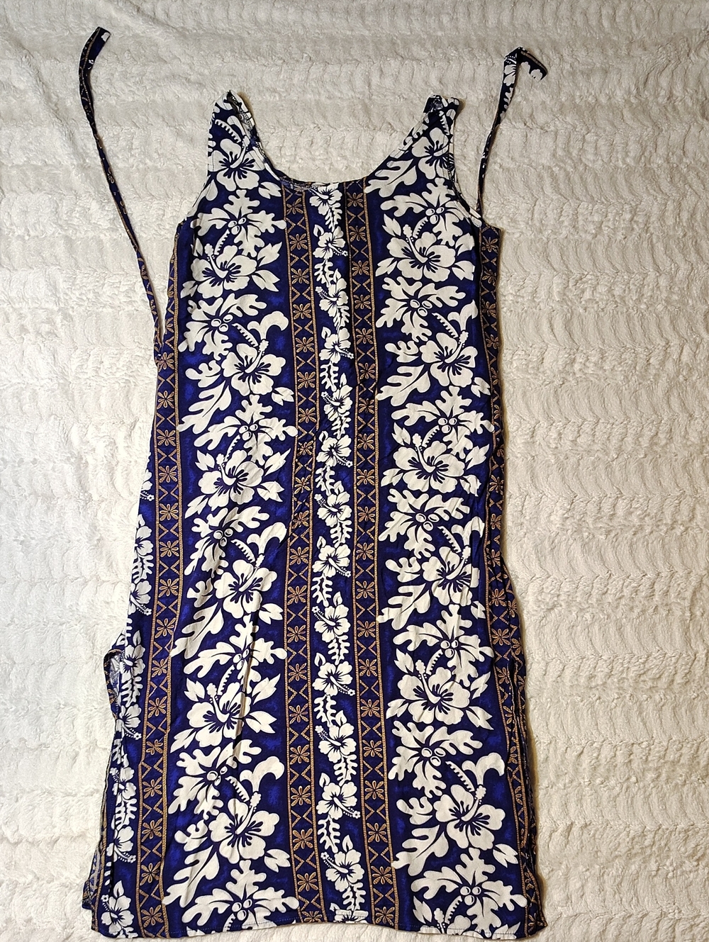 Women’s Navy and White Floral Summer Dress